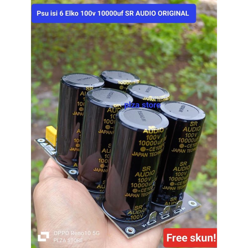 Kit psu isi 6 Elco 100v 10000uF SR AUDIO original psu class AB 6 elko 10000uF 100volt Sr audio asli 