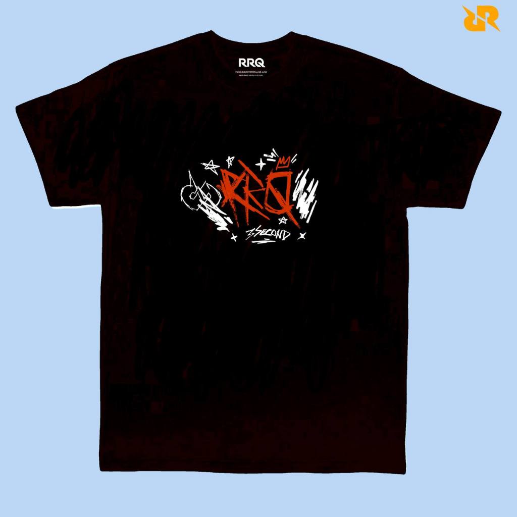 Kaos RRQ x 3SECOND LOGO Hitam Putih Tshirt RRQ Terbaru