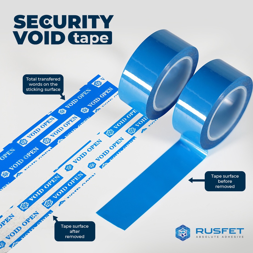 

KODE Y24V Lakban Void Temper Tape 24mm x 2mIsolasi Rusfet Safety Premium