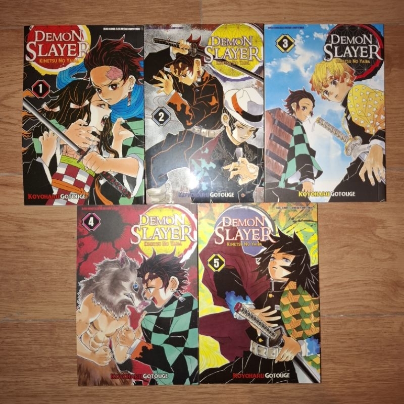 Manga/Komik: Demon Slayer / Kimetsu No Yaiba 1-5 (Preloved)