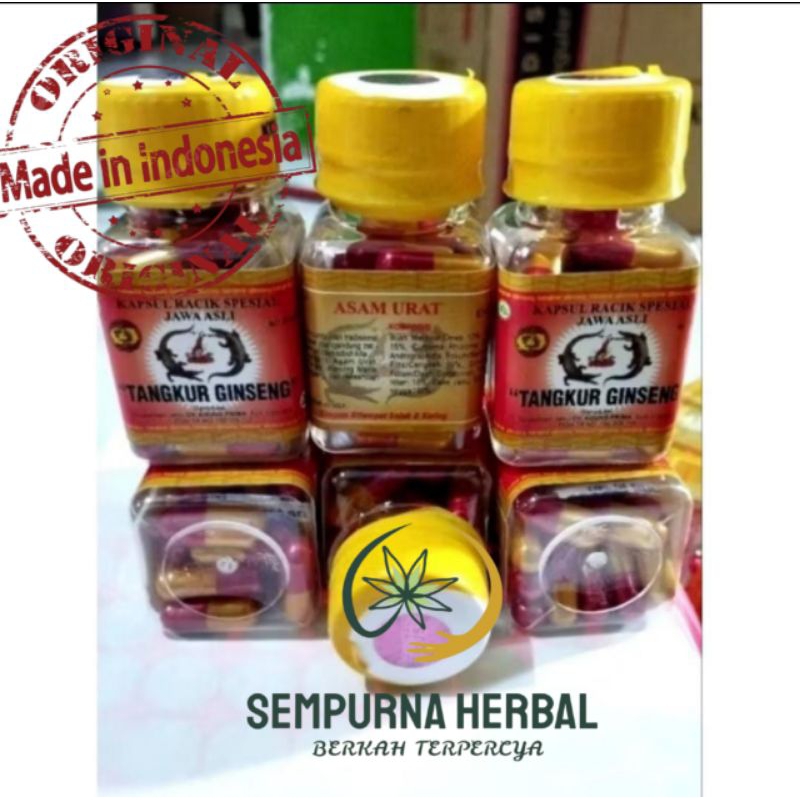 ORIGINAL PRODUCTION 100%[TANGKUR GINSENG]KAPSUL ASAM URAT KUALITAS SUPER