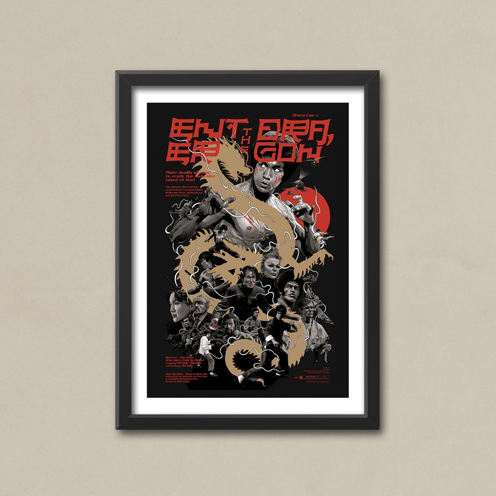 Poster Dinding Bruce Lee Bingkai Frame / MOVIE-29