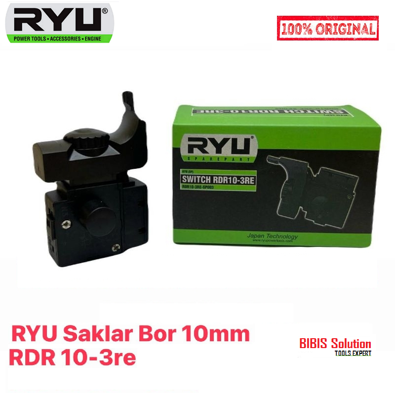 RYU Original Saklar Mesin Bor 10 mm Bolak Balik / Switch on off Saklar 10mm Skakel Sakelar Bor Listr