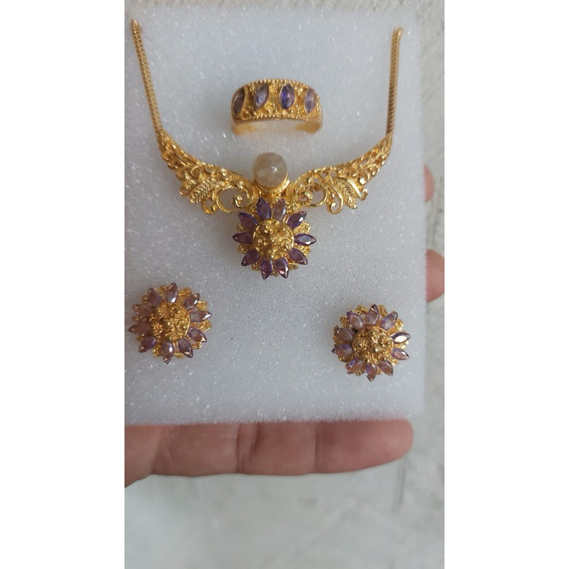Set Alpaka Kalung Minang Purple / Bros