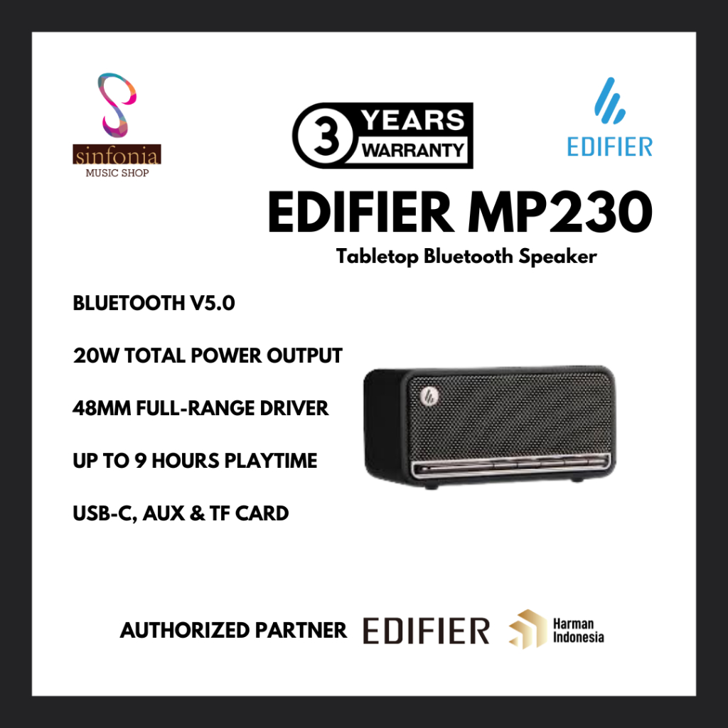EDIFIER MP230 Tabletop Bluetooth Speaker