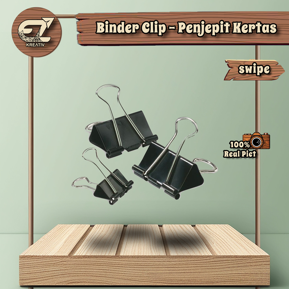 

Binder Clip Klip Penjepit Kertas Hitam [ EZGOID ]