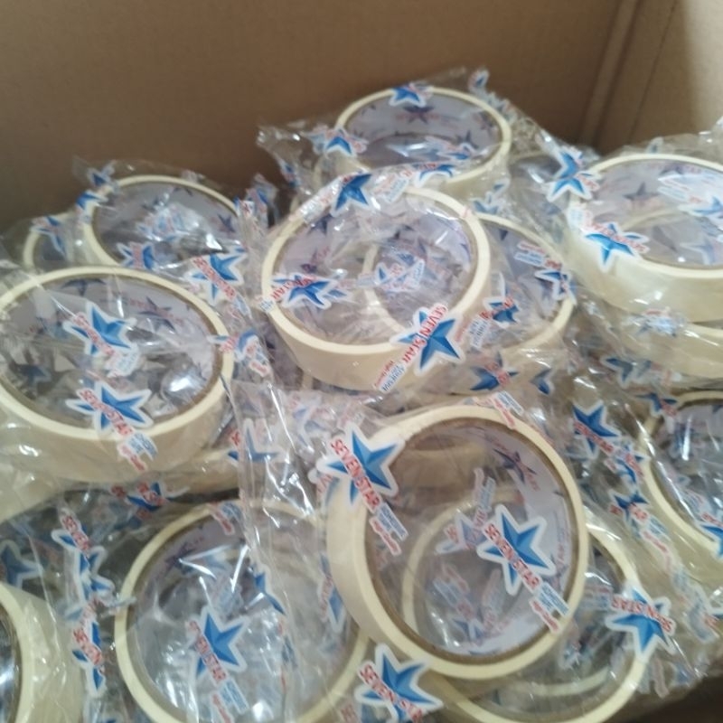 

ISOLASI KERTAS LAKBAN 24MM 2INCH MASKING TAPE 1 PC