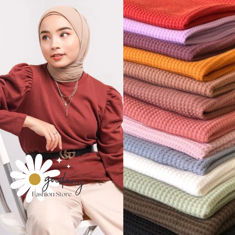 Blouse Serut Pundak Wanita Lengan Panjang Premium