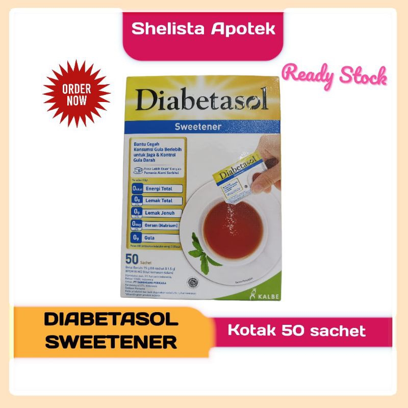 

DIABETASOL SWEETENER 50 Sachet /Pengganti gula untuk Diabetes