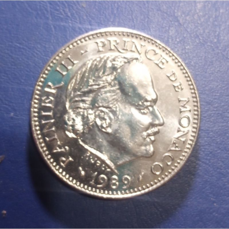 Koin 5 Francs Rainier III 1989