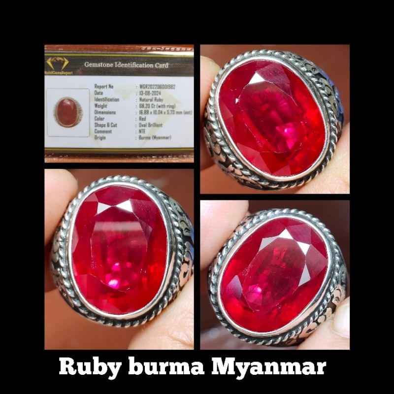 BATU PERMATA RUBY BURMA PIGEON BLOOD NTE