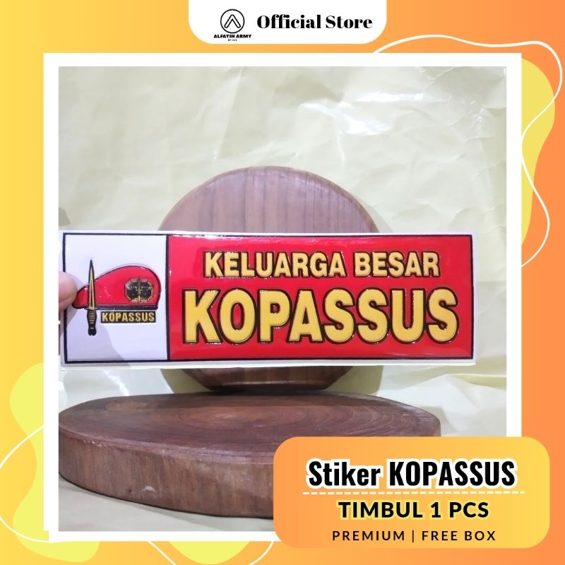 Alfatih Army Stiker Timbul Nopol Baret Kopassus 5x16cm Mobil | Stiker plat nomor