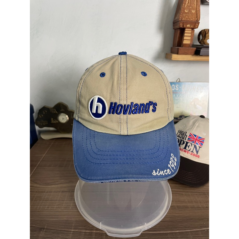 Topi Vintage Two Tone biru coklat hovland's , Topi Abu Washed , bukan topi umbro , bukan topi under 