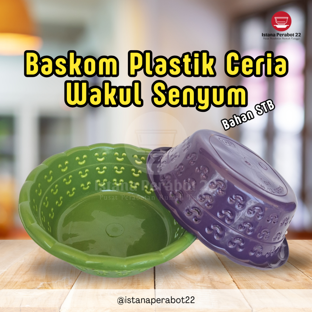 BASKOM PLASTIK CERIA 12 STB LUSINAN GROSIRAN / BASKOM PLASTIK HAJATAN WAKUL SENYUM