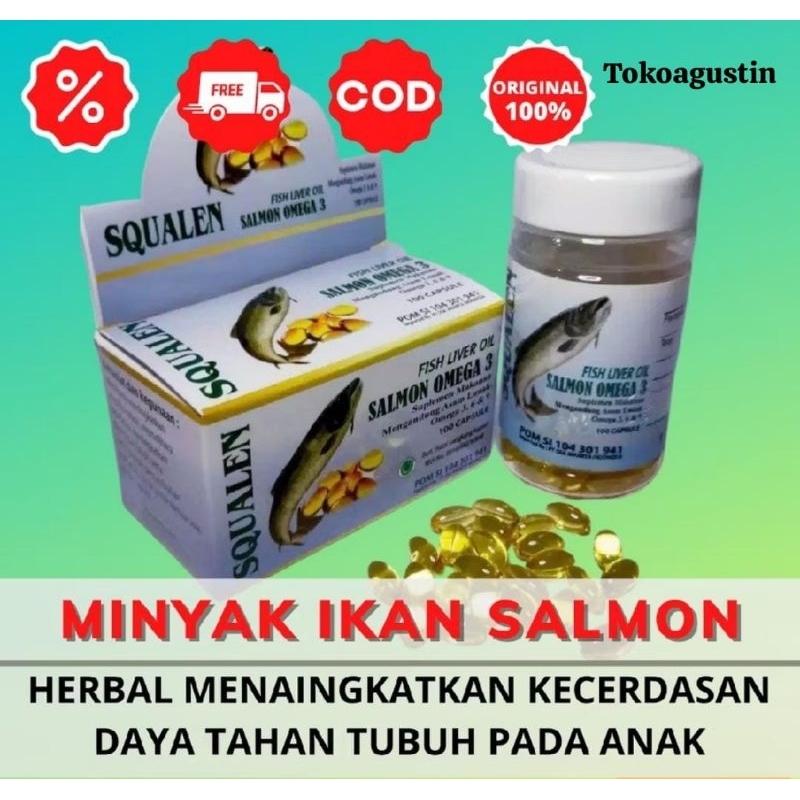 vitamin otak anak dan dewasa ikan salmon omega 3 original