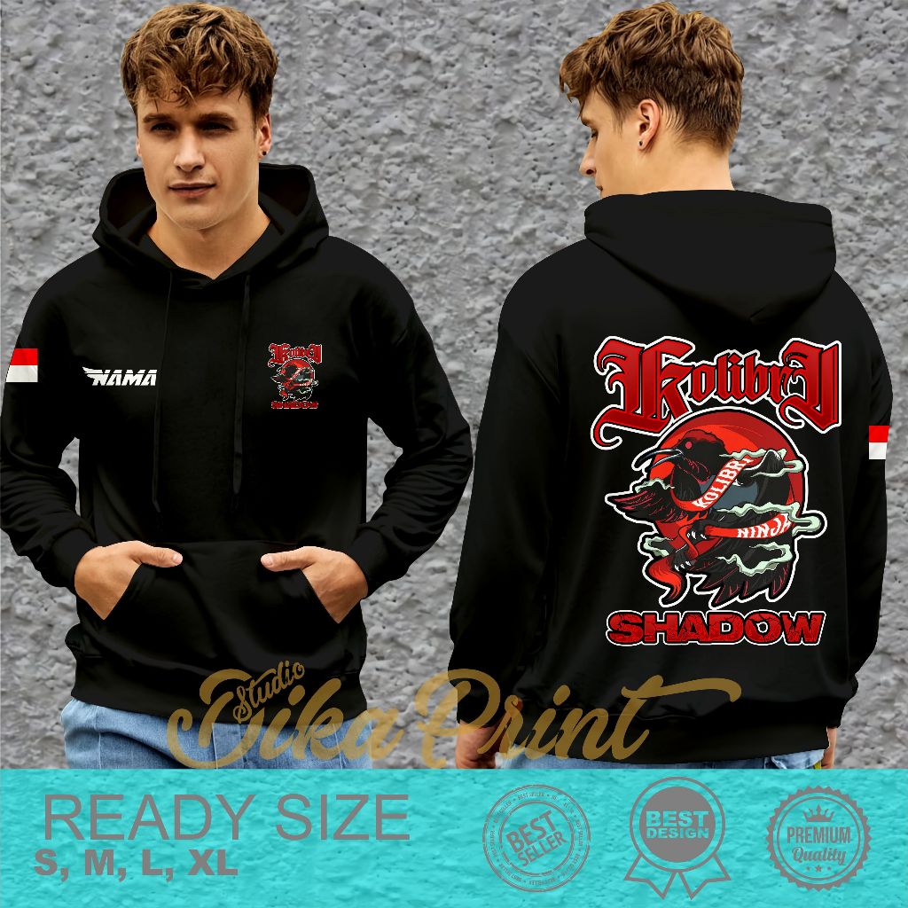 Jaket Hoodie Burung Kolibri Ninja Shadow Indonesia Bahan Nyaman Dan Adem