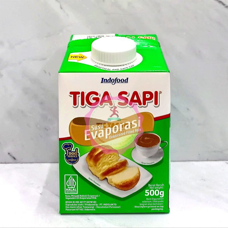 

Susu Evaporasi Tiga Sapi 500gr/Susu Milk Evaporate/Tiga Sapi