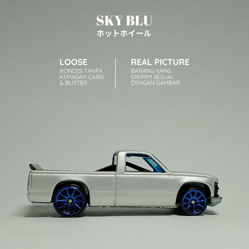 hot wheels c 1500 white silver loose