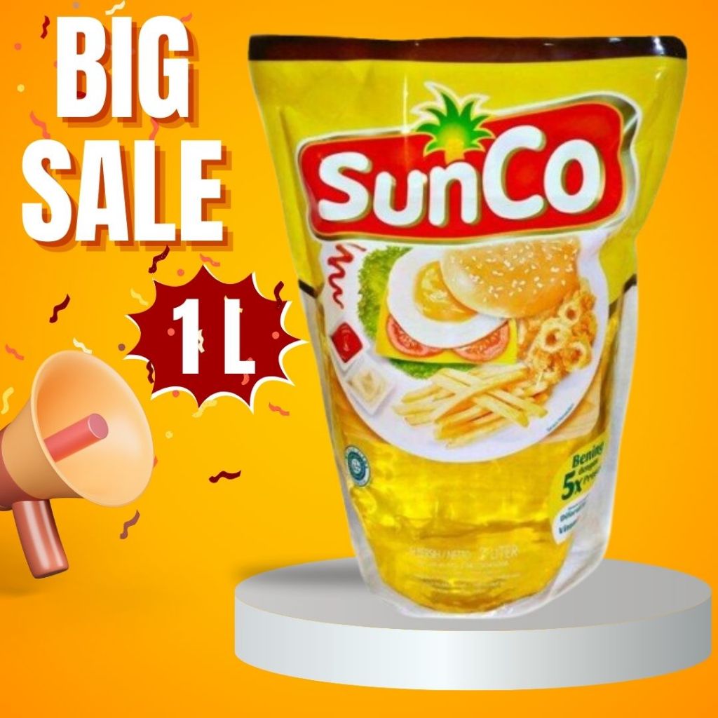 

[BSA COD] ORIGINAL SUNCO Minyak Goreng Ref 1 Liter