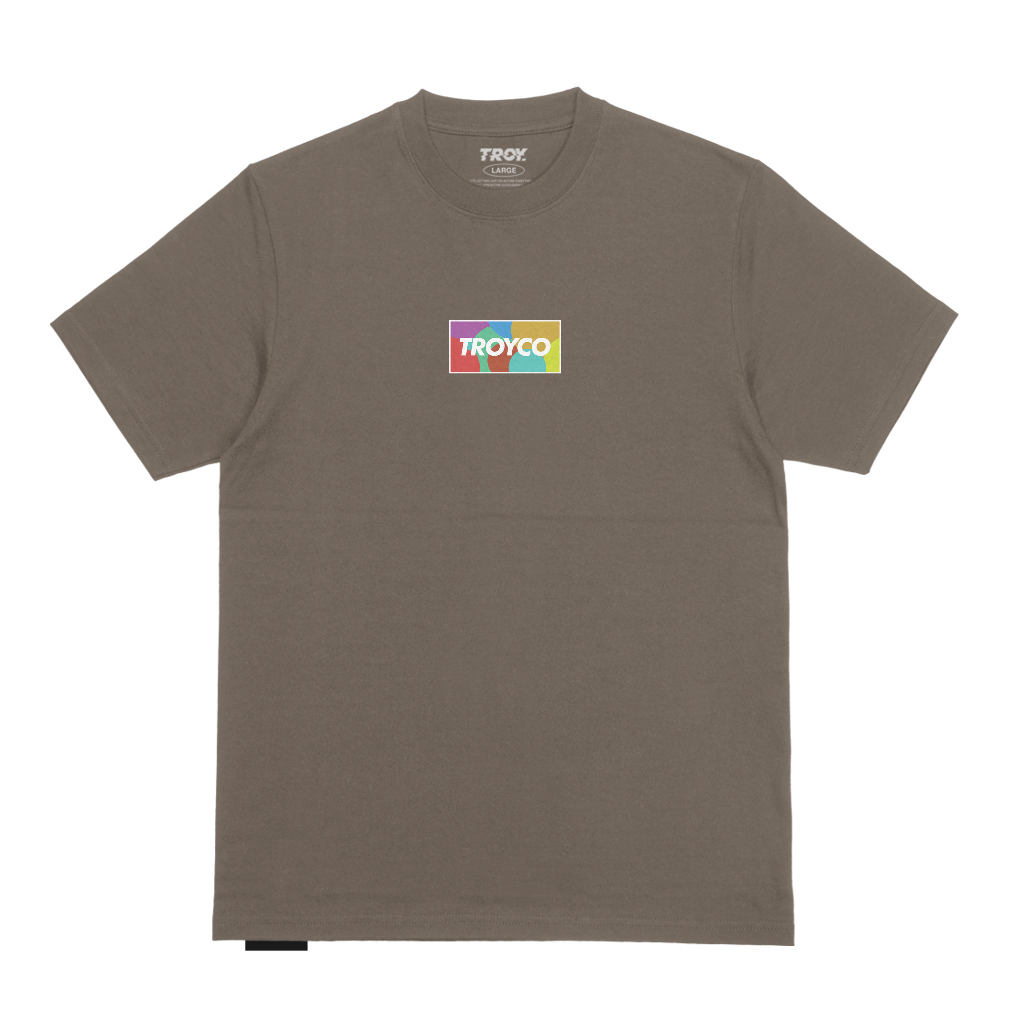 Troy Company Tshirt Maple Brown Bubble Boxes - Kaos Lengan Pendek Kaos Coklat Maple MTD 2849