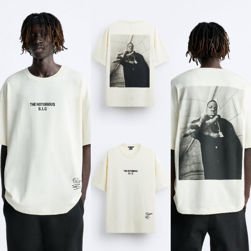 Zara the notorious big Oversized Brooklyn Mint T-Shirt