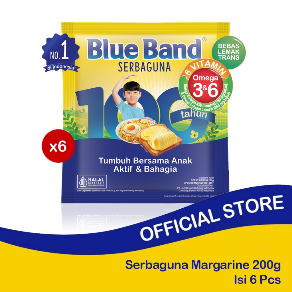 

Blue Band Serbaguna Margarine Sachet 200gr x 6