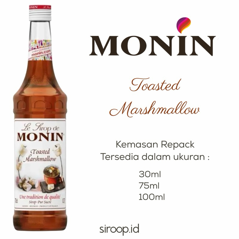 

Monin Toasted Marshmallow Syrup Flavour Repack (30ml,75ml,100ml)