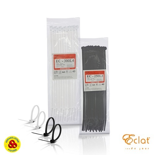 

Eclat Cable Ties 20 CM L4 Black Pengikat Kabel Tis 20cm L4.8mm Hitam