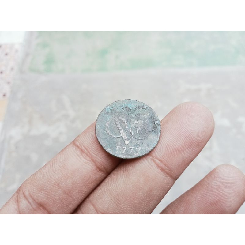 koin voc holland tahun cantik 1777