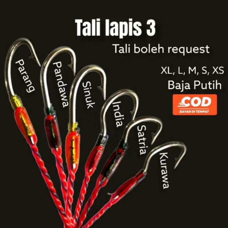 Pancing belut baja india urek belut sawah murah tali kuat kail tajam siap pakai M_S