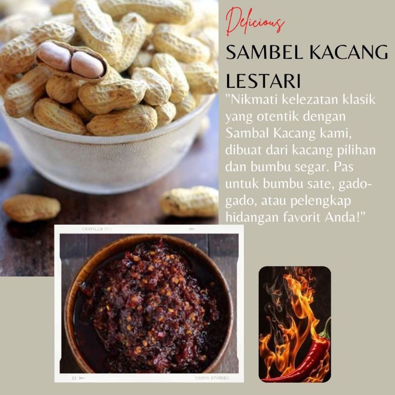 

Sambel Kacang Lestari 1kg tanpa bahan pengawet