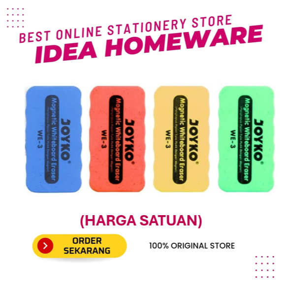

Whiteboard Eraser Penghapus Papan Tulis Putih Joyko WE-3 Magnet