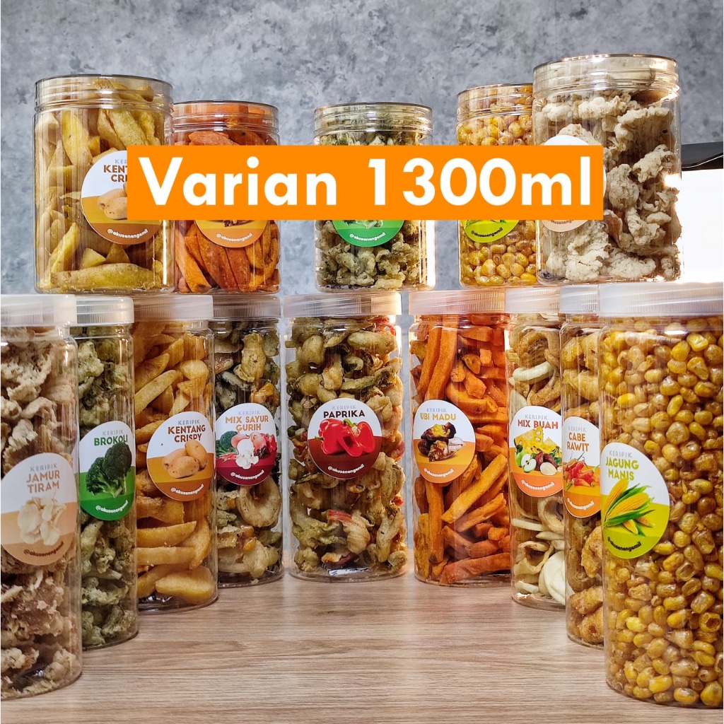 

1300ml SEMUA VARIAN KERIPIK SAYUR BUAH