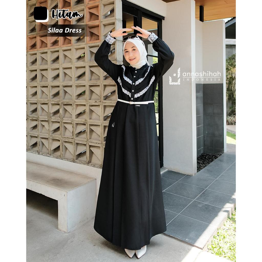 GAMIS SILAA EXCLUSIVE ANNASIHAH FREE BELT/COD/GAMIS POLOS  ANNASIHAH  TERBARU WANITA MUSLIMAH