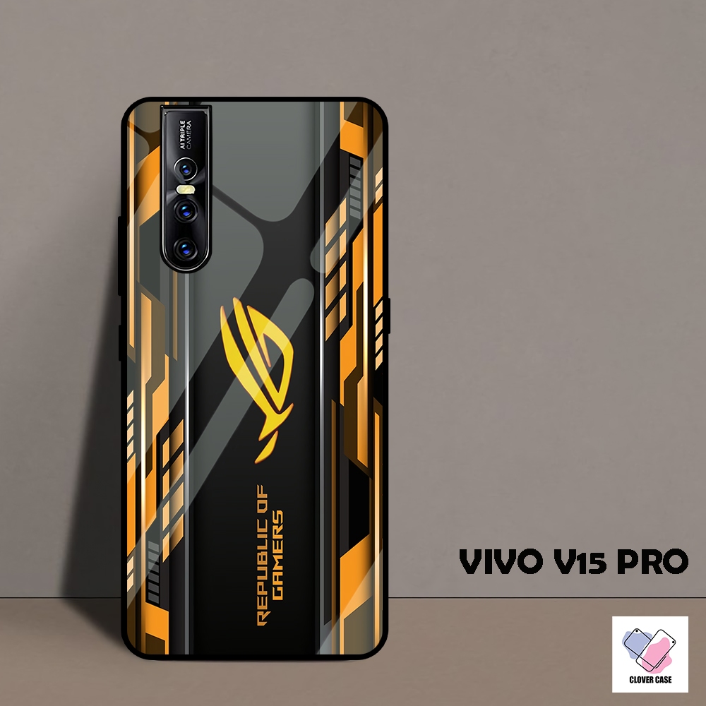 [CM89]  Case Glossy Case | VIVO V15 PRO | CASE KEKINIAN LUCU |  Casing Hp Kilau Motif ROG