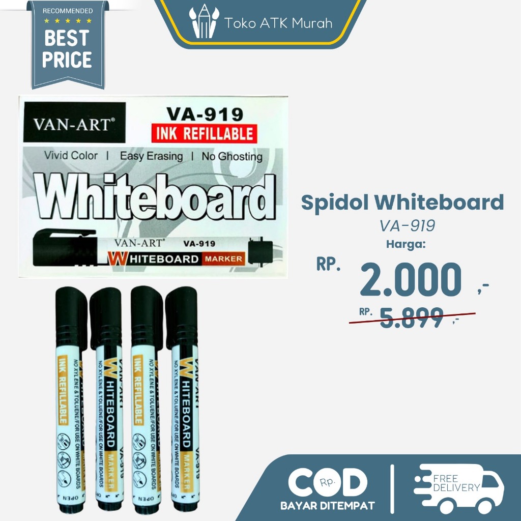 

1 PCS Spidol Whiteboard VA-919 Bisa Dihapus Spidol Papan Tulis