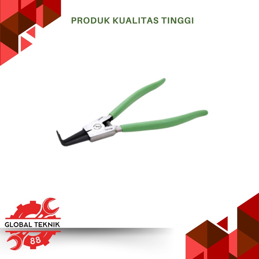 Tang Snap Ring 7 Inch Tekiro Bengkok Buka Tang Spi Tekiro