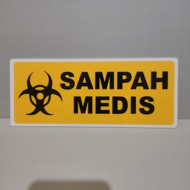 

Akrilik sign board tulisan SAMPAH MEDIS 22×9cm