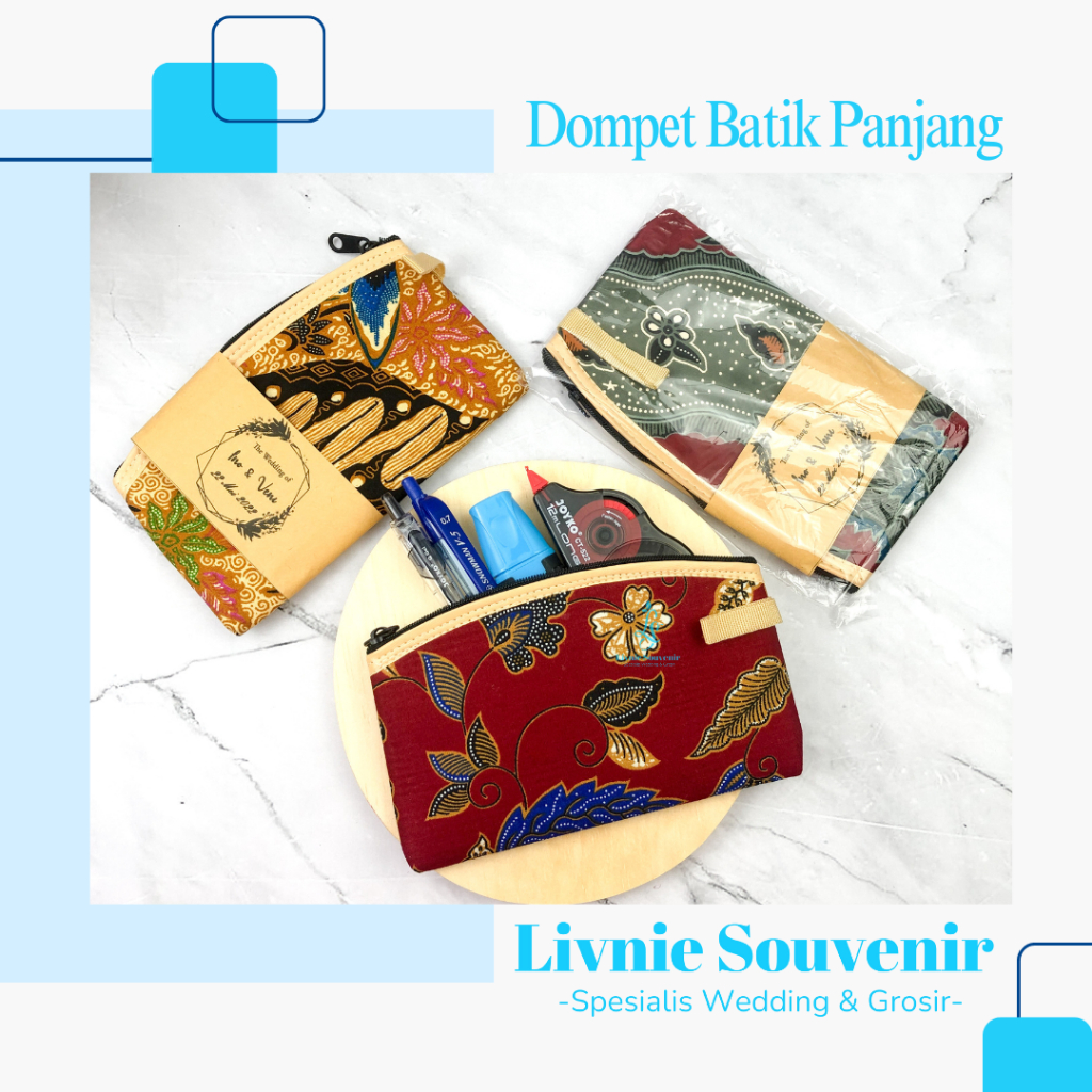 Souvenir Dompet Pouch motif batik Besar Free KUT