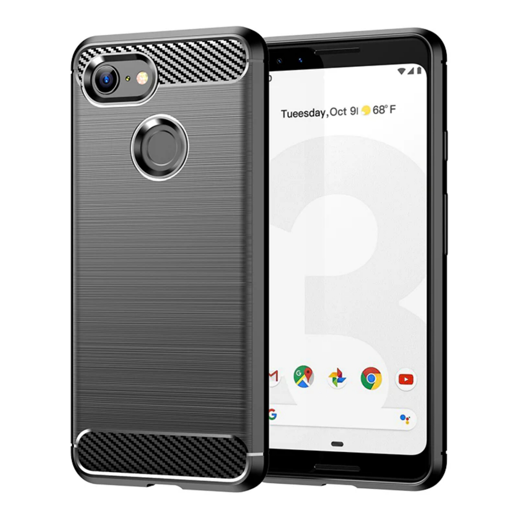 GOOGLE PIXEL 3A XL CASE BRUSHED RUGGED CARBON FIBER