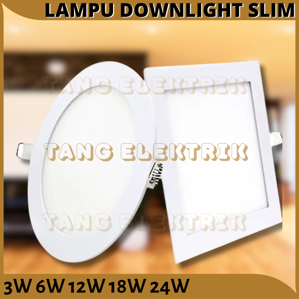 Lampu Slim Downlight Plafon Lampu LED Downlight 3W 6W 12W 18W 24W