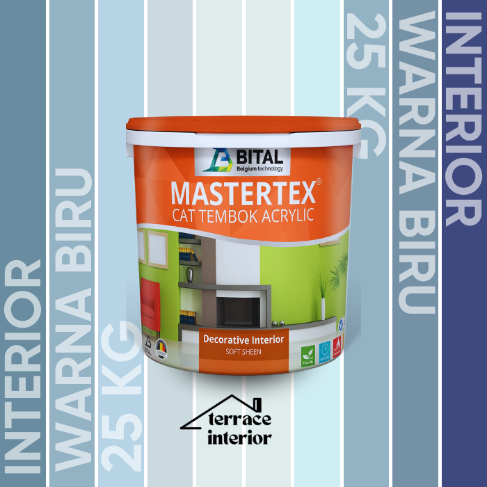 Cat Tembok Interior Bital Asia Mastertex Warna Biru 25 KG