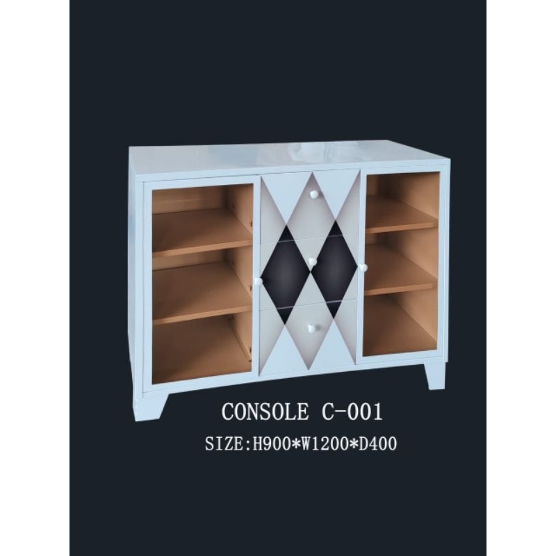 RAK TV / MEJA BUFET KONSUL PLAT BESI C001/ MEJA BOPET/ BOPET TV/ BOPET TIPI/ BOPET TIVI/ MEJA RUANG 