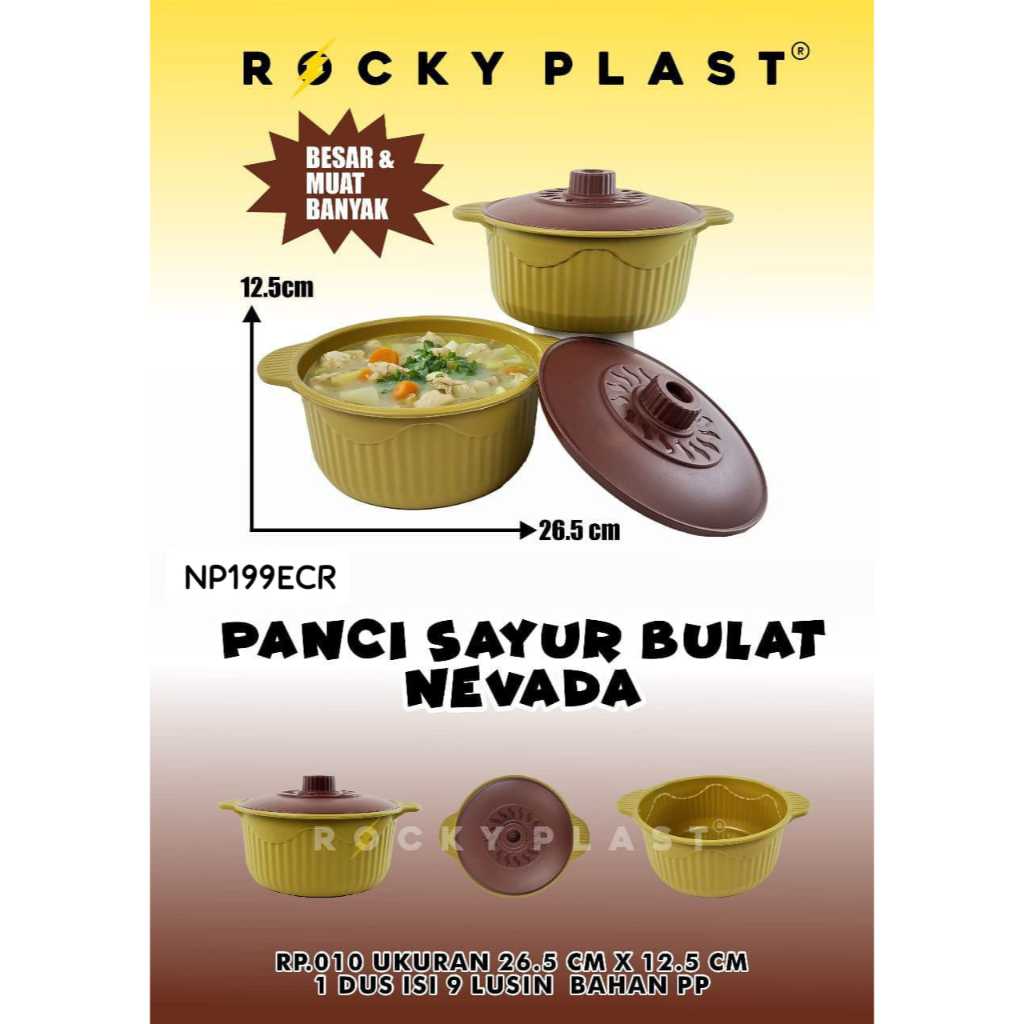 WADAH SAJI BASI BULAT LAUK PAUK NEVADA / WADAH LAUK MAKANAN