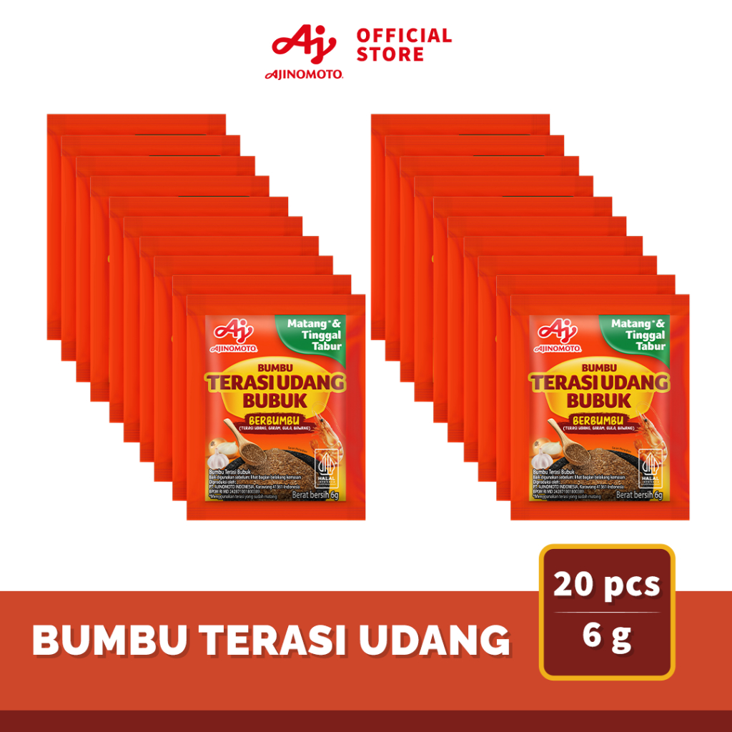 

AJI-NO-MOTO® Terasi Udang Berbumbu 6g (20pcs)