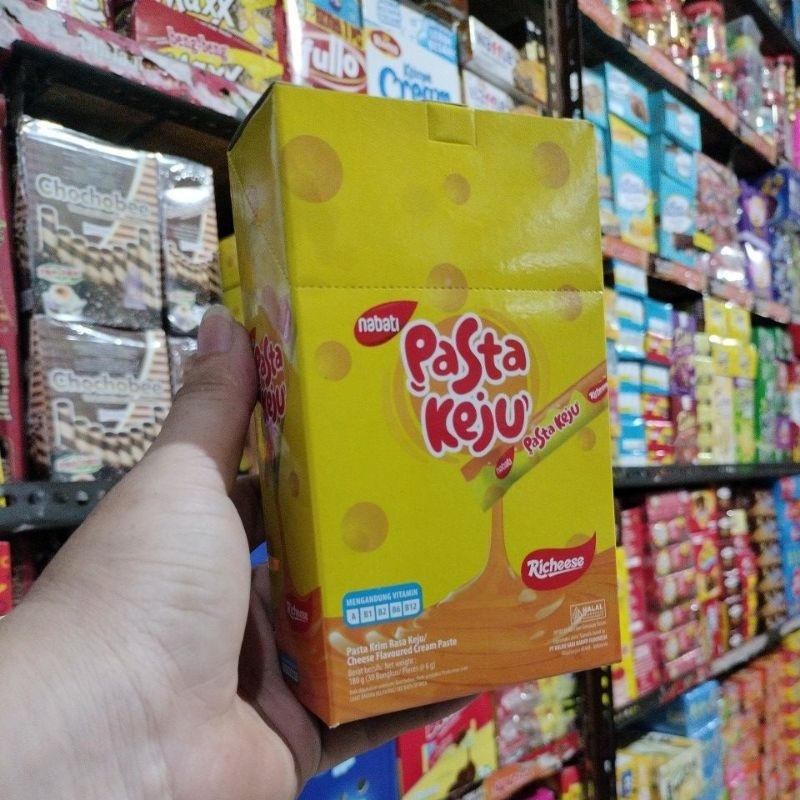 

Nabati Pasta Keju Harga 1 Box isi 30 pcs@6g berat bersih 180