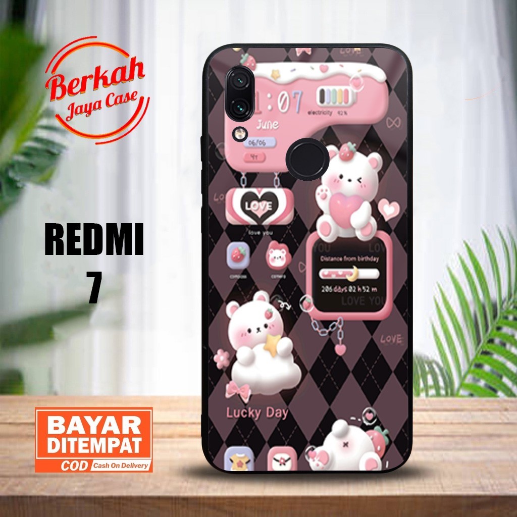Berkah Case Xiaomi Redmi 7 Casing Samsung [ CUTE ] Case Hp Glosy Casing Hardcase Softcase