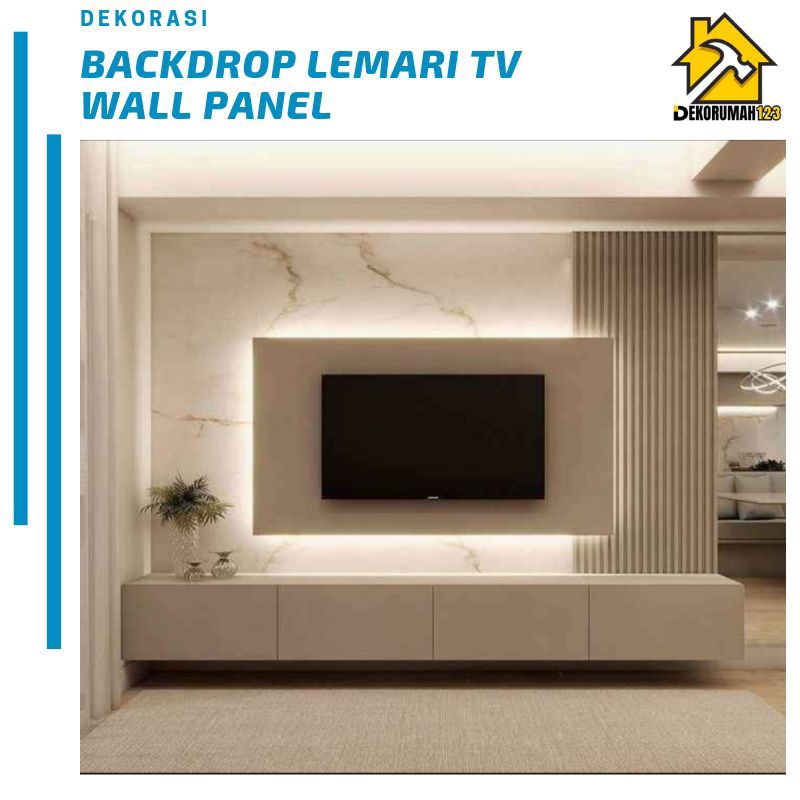 Backdrop TV, Buffet, Lemari, Wall Panel, Moulding Wall Interior