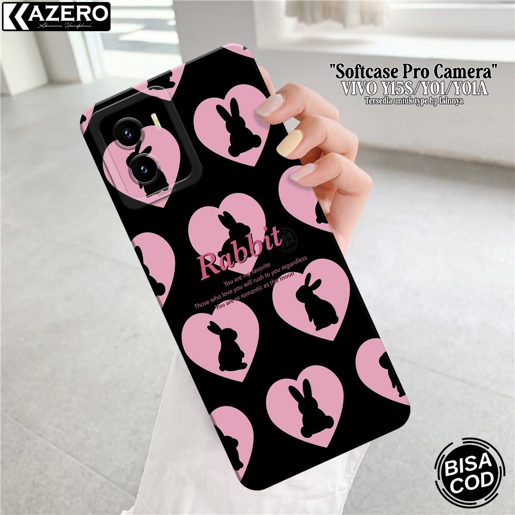 Case Hp Vivo Y15S/Y01 Terbaru - Case Kartun - Soft Macaron Pro Camera - Softcase Vivo Y15S/Y01 Terba