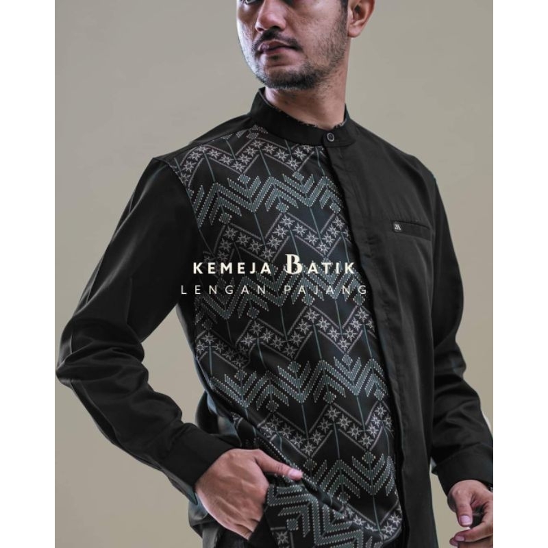 Kemeja Batik Marajo Lengan Panjang/ Kemeja Koko Kombinasi/ Kemko Kombinasi Batik Marajo/Kemko Motif 